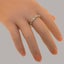 Rose Gold Natural Diamond & Aquamarine Womens Eternity Ring - Full UK Hallmark Carousel 6