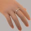 Rose Gold Natural Diamond & Amethyst Womens Eternity Ring - Full 18k UK Hallmark Carousel 6