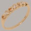 Rose Gold Pearl & Citrine Womens Eternity Ring - Full 14k UK Hallmark Carousel 1