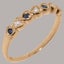 Rose Gold Pearl & Sapphire Womens Eternity Ring - Full 9ct UK Hallmark Carousel 1