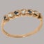 Rose Gold Pearl & Sapphire Womens Eternity Ring - Full 9ct UK Hallmark Carousel 2