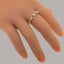 Rose Gold Pearl & Sapphire Womens Eternity Ring - Full 9ct UK Hallmark Carousel 6