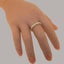 Rose Gold Pearl Womens Eternity Ring - Full 9ct UK Hallmark Carousel 6