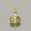 Gold Natural Diamond & Peridot Womens Vintage Pendant - Full 14k UK Hallmark Carousel 1