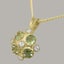 Gold Natural Diamond & Peridot Womens Vintage Pendant - Full 14k UK Hallmark Carousel 3