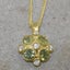 Gold Natural Diamond & Peridot Womens Vintage Pendant - Full 14k UK Hallmark Carousel 4