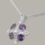 White Gold Natural Diamond Amethyst Womens Vintage Pendant - Full UK Hallmark Carousel 3
