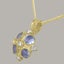 Gold Cubic Zirconia Tanzanite Womens Vintage Pendant - Full UK Hallmark Carousel 3