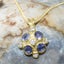 Gold Cubic Zirconia Tanzanite Womens Vintage Pendant - Full UK Hallmark Carousel 4