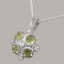 Sterling Silver Cubic Zirconia Peridot Womens Vintage Pendant - Full UK Hallmark Carousel 3