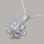 Sterling Silver Cubic Zirconia Aquamarine Vintage Pendant - Full UK Hallmark Carousel 3