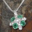 White Gold Natural Diamond Emerald Womens Vintage Pendant - Full UK Hallmark Carousel 4