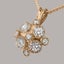 Rose Gold Natural Diamond Womens Vintage Pendant - Full 18ct Gold UK Hallmark Carousel 3