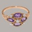Rose Gold Amethyst & CZ Womens Ring - Full 18ct Gold UK Hallmark Carousel 4