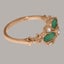 Rose Gold Natural Diamond & Emerald Womens Ring - Full 18ct Gold UK Hallmark Carousel 3