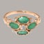 Rose Gold Natural Diamond & Emerald Womens Ring - Full 18ct Gold UK Hallmark Carousel 4