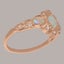 Rose Gold Natural Opal Cubic Zirconia Womens Trilogy Ring - Full 14k UK Hallmark Carousel 3