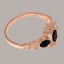 Rose Gold Natural Sapphire Cubic Zirconia Womens Trilogy Ring - Full UK Hallmark Carousel 3