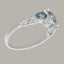 Sterling Silver Blue Topaz Cubic Zirconia Trilogy Ring - Full UK Hallmark Carousel 3