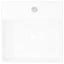 vidaXL Ceramic Basin Square with Overflow and Faucet Hole 41 x 41 cm Carousel 4