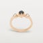 Rose Gold Natural Sapphire Cubic Zirconia Trilogy Ring - Full 9ct UK Hallmark Carousel 3