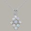 White Gold Natural Opal Womens Pendant & Chain - Full 18ct Gold UK Hallmark Carousel 1