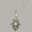 Sterling Silver Cubic Zirconia & Peridot Womens Pendant & Chain Carousel 3