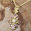 Gold Cubic Zirconia & Pink Tourmaline Womens Pendant & Chain Carousel 4