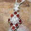 White Gold Cubic Zirconia & Garnet Womens Pendant & Chain Carousel 4
