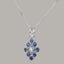 Sterling Silver Natural Diamond & Sapphire Womens Pendant & Chain Carousel 3