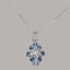 White Gold Cubic Zirconia & London Blue Topaz Womens Pendant & Chain Carousel 3