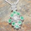Sterling Silver Natural Diamond & Emerald Womens Pendant & Chain Carousel 4