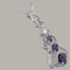 White Gold Natural Amethyst & Diamond Womens Bohemian Pendant & Chain Carousel 3