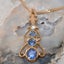 Rose Gold Natural Sapphire & Cubic Zirconia Womens Bohemian Pendant & Chain Carousel 4