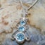 White Gold Natural Blue Topaz & Cubic Zirconia Womens Bohemian Pendant & Chain Carousel 4