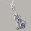 White Gold Natural Tanzanite & Cubic Zirconia Womens Bohemian Pendant & Chain Carousel 3