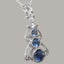 White Gold Natural Sapphire & Cubic Zirconia Womens Bohemian Pendant & Chain Carousel 3