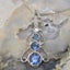 White Gold Natural Sapphire & Cubic Zirconia Womens Bohemian Pendant & Chain Carousel 4