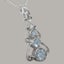White Gold Natural Aquamarine & Cubic Zirconia Womens Bohemian Pendant & Chain Carousel 3