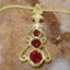 Gold Natural Garnet & Cubic Zirconia Womens Bohemian Pendant & Chain Carousel 4