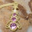 Gold Natural Pink Tourmaline & Cubic Zirconia Womens Bohemian Pendant & Chain Carousel 4