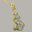 Gold Natural Aquamarine & Cubic Zirconia Womens Bohemian Pendant & Chain Carousel 3