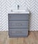 New Arrival- Freestanding Vanity 600mm with Drawers Dark Grey (SOLID WOOD) Carousel 1