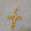 Rose Gold Natural Citrine Womens Cross Pendant & Chain - Choice of Chain Lengths Carousel 4