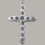 White Gold Natural Tanzanite Womens Cross Pendant & Chain Carousel 3