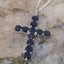 Sterling Silver Natural Sapphire Womens Cross Pendant & Chain Carousel 4