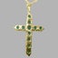 Gold Natural Emerald Womens Cross Pendant & Chain - Choice of Chain Lengths Carousel 3