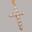 Rose Gold Pearl Womens Cross Pendant & Chain - Choice of Chain Lengths Carousel 1