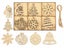 Inkdotpot 18pcs Wooden Christmas Ornaments, Unfinished Wooden Laser Cutouts Carousel 1