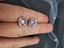 pink Lab Grown Diamond earring round Lucky four-leaf clover Carousel 2